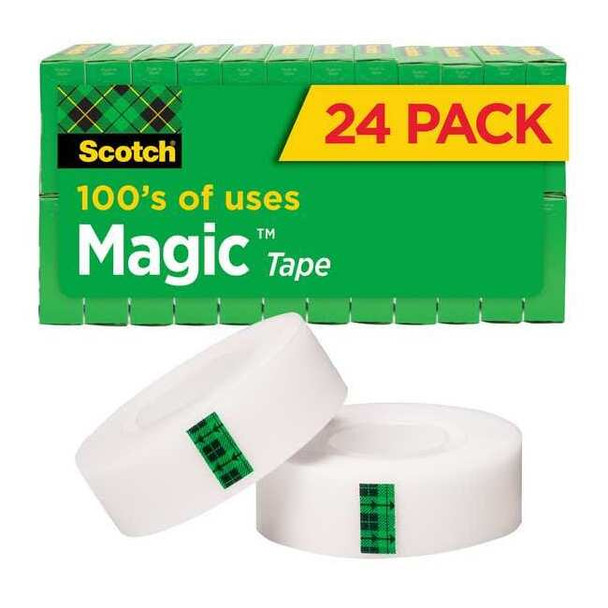 3m Office Tape,83.3 ft,3/4 in,2.3 mil,PK24 810K24