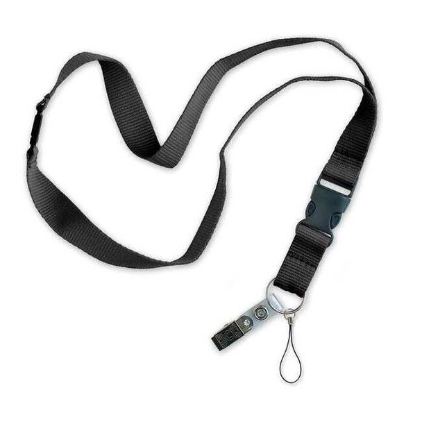 Lucky Line Key Accessory,Lanyard, Black,PK5 6412005
