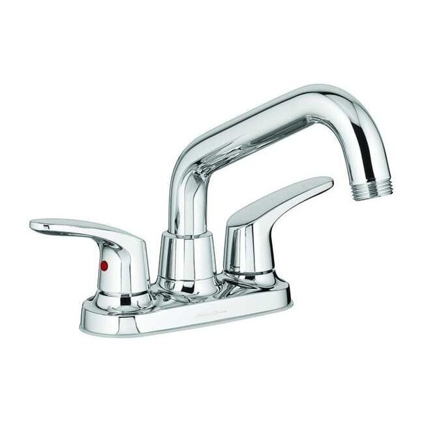 Dual Handle Low Arc Laundry Sink Faucet, 4" Mount, Chrome 2 or 3 Hole