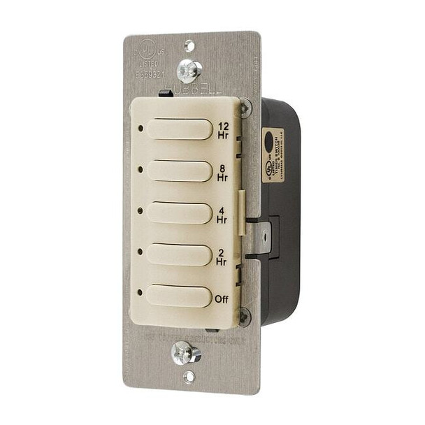 Hubbell Wiring Device-Kellems Timer, Electronic, 120/277V, Ivory DT5012I