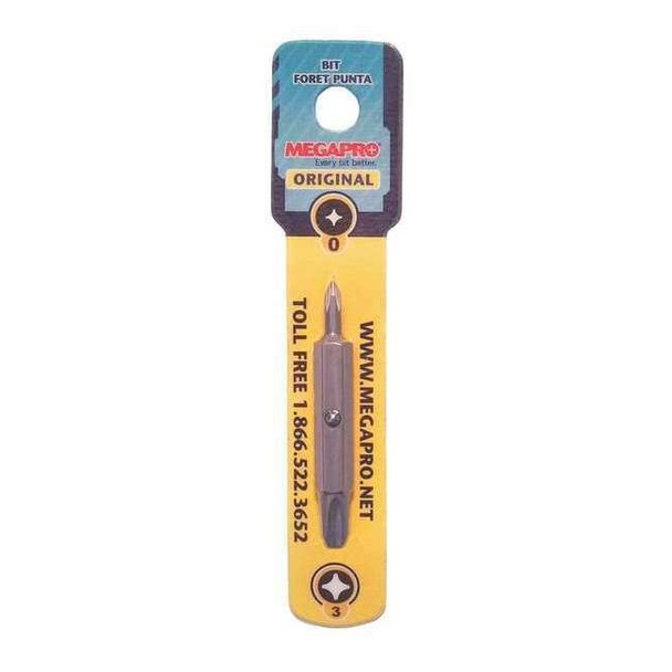 Megapro Screwdriver Replacement Bit, Phillips PD0-3-C-B