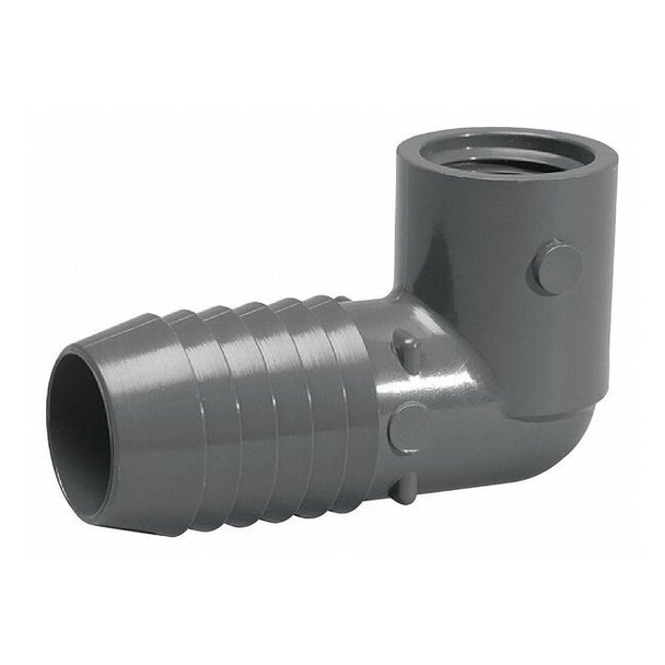 PVC Elbow, 90 Degrees, Insert x FNPT, 1 in Pipe Size