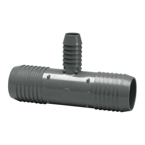 PVC Reducing Tee, Insert, 2 in x 2 in x 1 1/2 in Pipe Size