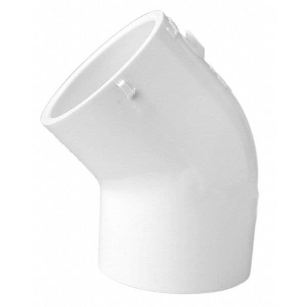 PVC Elbow, 45 Degrees, Socket x Socket, 3 in Pipe Size