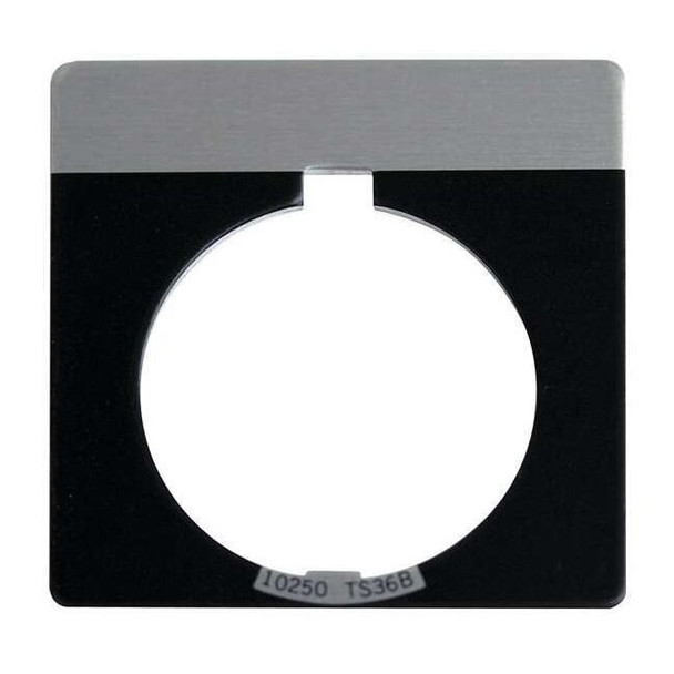 Eaton Cutler-Hammer Blank Legend Plate,Square,Black 10250TS36