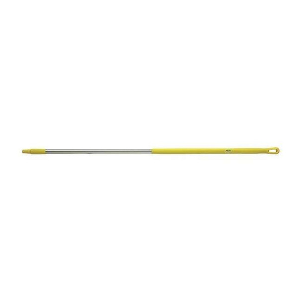 Vikan 1510mm Color Coded Handle, 1 1/4 in Dia, Yellow, Stainless Steel 29396