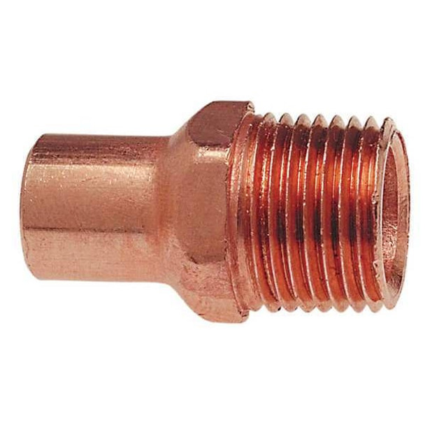 Nibco 1/2" NOM FTG x 1/2" MNPT Copper Adapter 6042 1/2