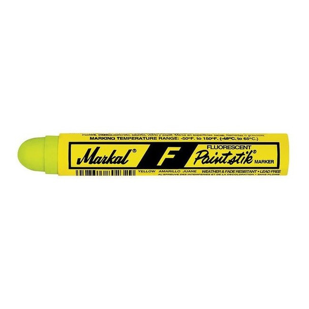 Markal Paint Crayon, Large Tip, Fluorescent Yellow Color Family, 12 PK 82831
