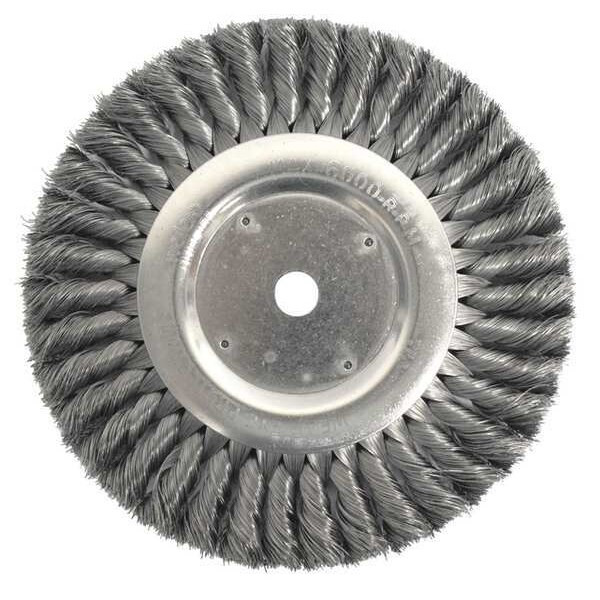 Weiler Twist Wire Wheel Wire Brush, Arbor, 8" 90783