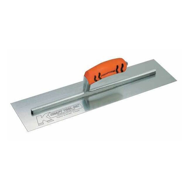 Kraft Tool Concrete Trowel,Square,4 x 16 in,Steel CF222PF