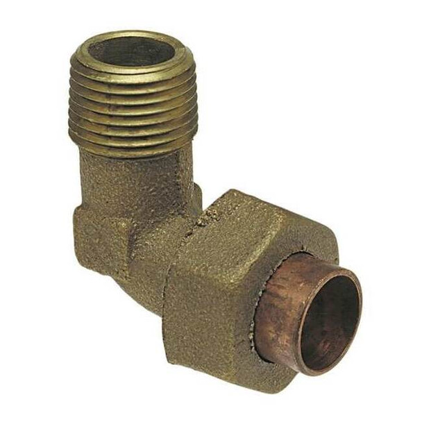 Nibco UnionElbow,Bronze,Cup3/4in,MNPT3/4in 70746 3/4