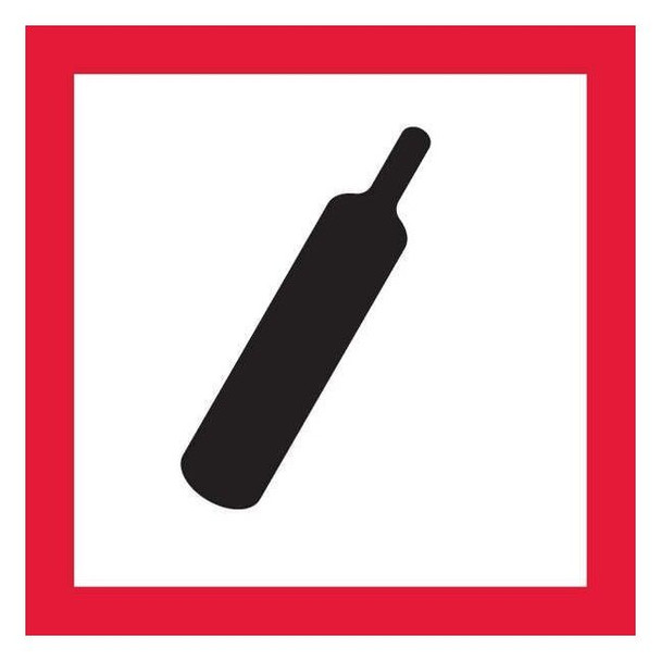 Ghs Safety Pictogram,Black/Red,Self Adhesive Vinyl, GHS1267 GHS1267