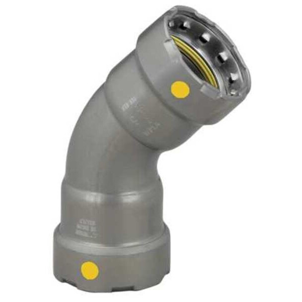 Viega MegaPressG 45 elbow, 3/4" x 3/4" 25236