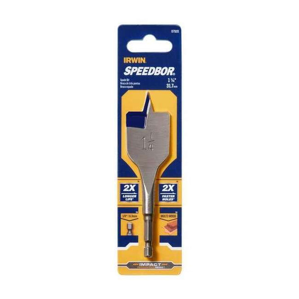 Irwin Spade Blade Drill,1.25in,Carbon Steel 87920