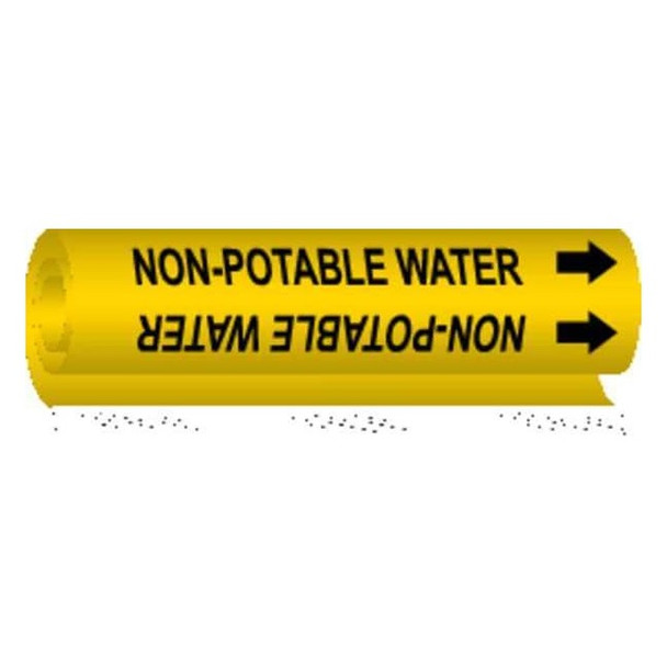 Brady Pipe Mrkr,Non-Potable Water,1-1/2to2-3/8, 5730-I 5730-I