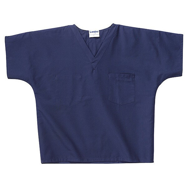 Landau Scrub Shirt,L,Navy,Unisex 7502BNPLRG Landau Scrub Shirt,L,Navy,Unisex 7502BNPLRG