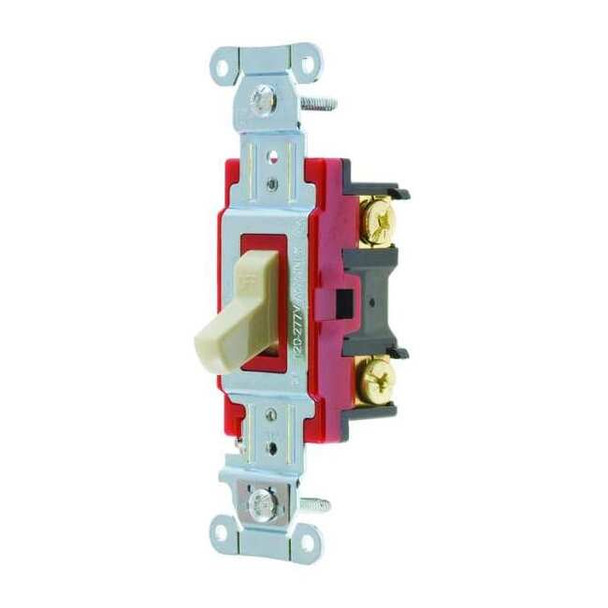 Bryant Wall Switch, 2 hp, Toggle, 20 A, Ivory 4901BI