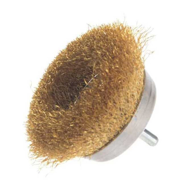 Weiler Crimped Wire Cup Wire Brush, 2-3/4", 1/4" 93812