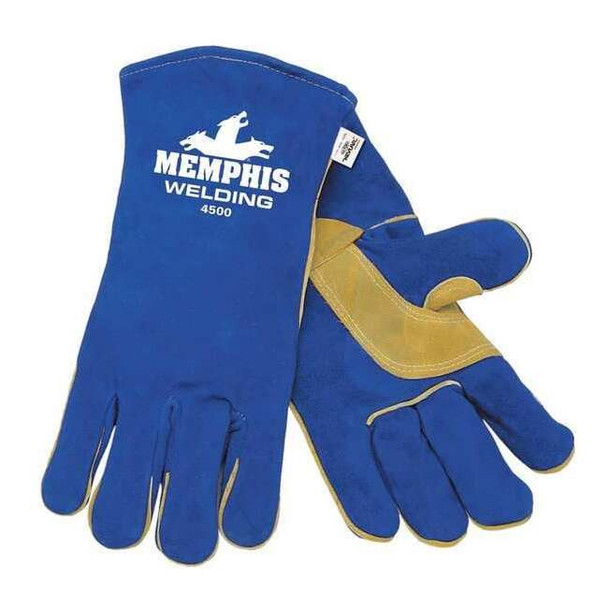 Welding Welding Gloves, Gauntlet Cuff, Wing Thumb, Premium Cowhide, 2XL, 1 PR