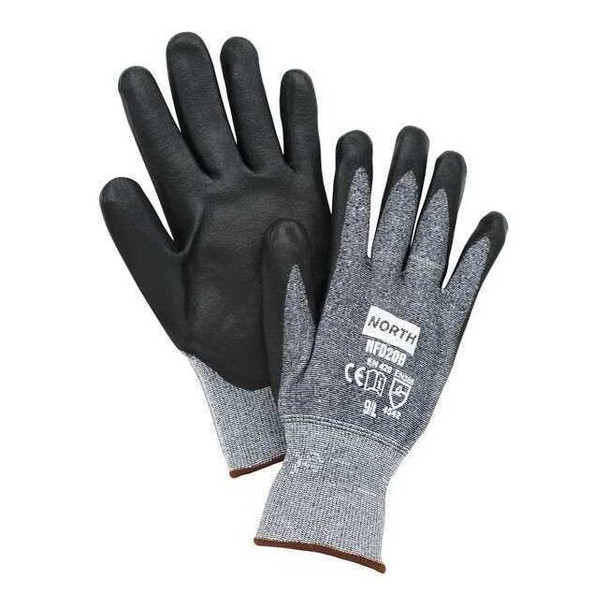 Cut Resistant Coated Gloves, Cut Level 3 ,Nitrile ,Smooth ,L 1 PR