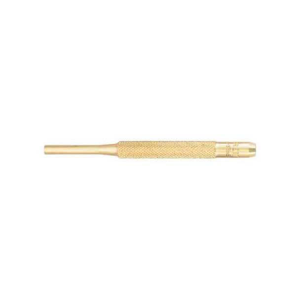 Starrett Brass Drive Pin Punch,3/16 In Tip,4 In L B565E