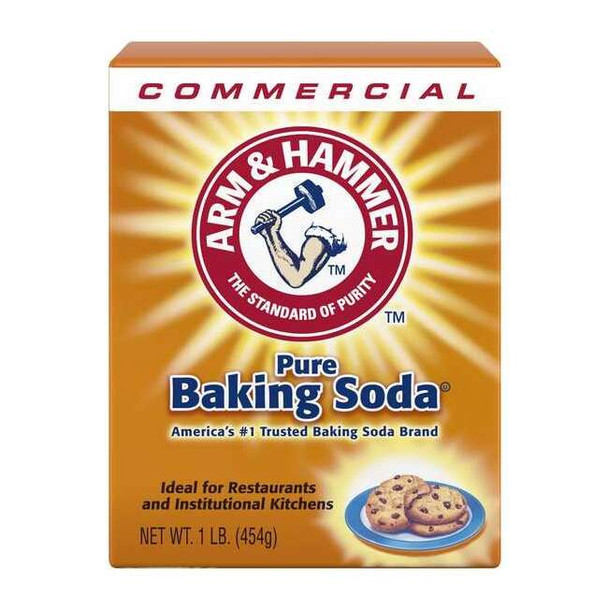 Baking Soda, 1 lb, Box, Powder, Ready to Use, Unscented, 24 PK