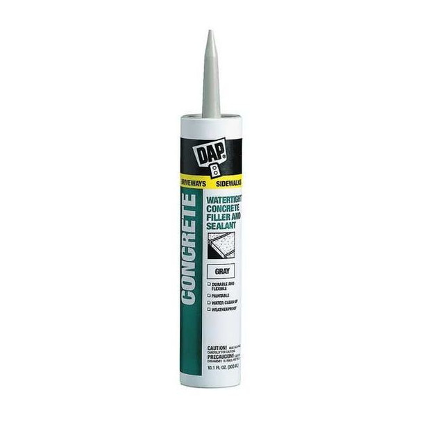 Crack Filler, 10.1 oz, Cartridge, Gray, Silicone Base, Concrete Watertight