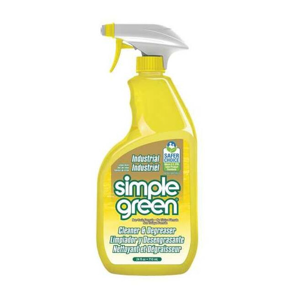 Industrial Cleaner And Degreaser, 24 Oz Trigger Spray Bottle, Liquid, Yellow