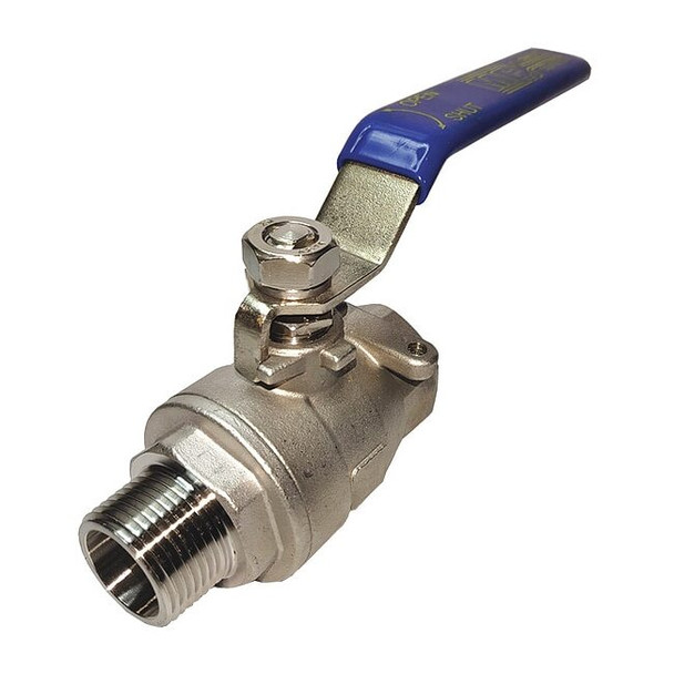 1/2" FNPT x MNPT Stainless Steel Ball Valve Inline