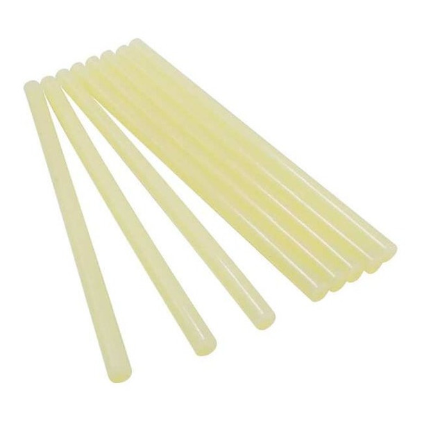 Hot Melt Adhesive, Tan, 5/8 in Dia, 10 in L, 25 sec Begins to Harden, 265 PK