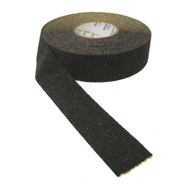 Anti-Slip Tape glass 46 Grit Size, Black, 2" W x 60 ft. L, 41 mil Thick