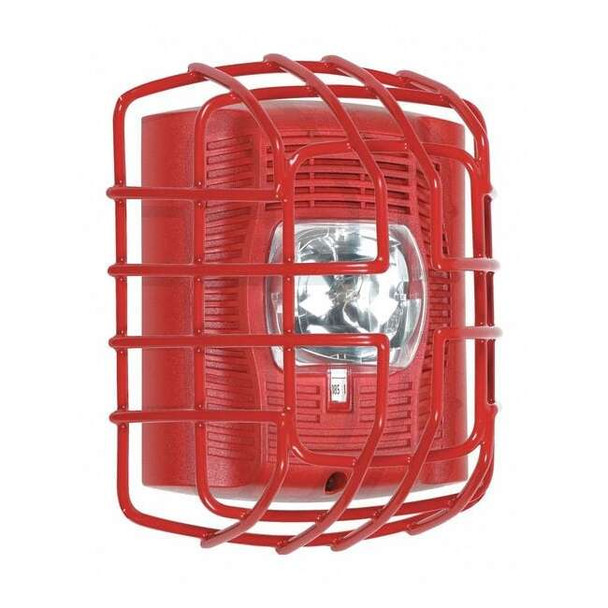 Wire Cage, Steel, Flush Mount, 6 1/8 in W x 7 3/8 in H x 3 3/8 in D, Red