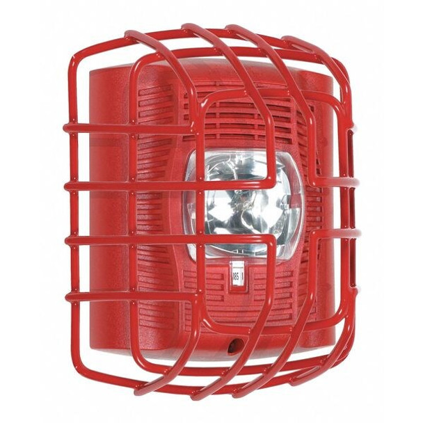 9-ga wire cage protects horn/strobe/spkr 9-ga wire cage protects horn/strobe/spkr