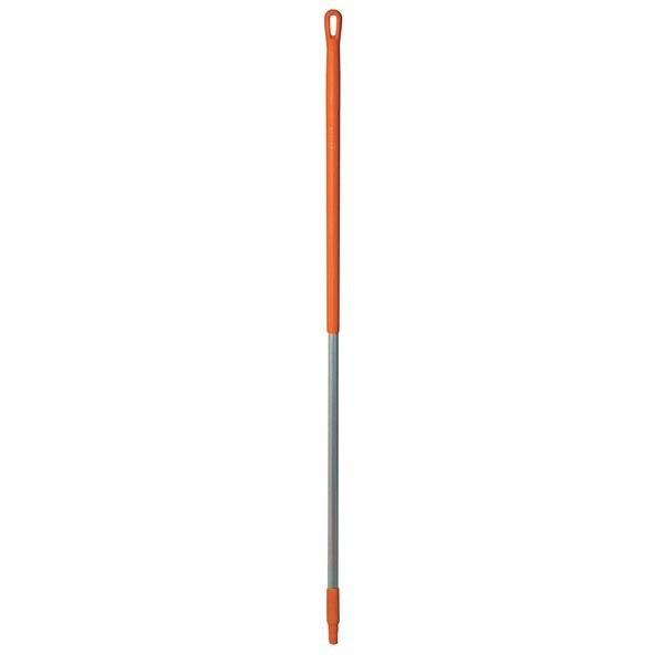 Vikan 1510mm Color Coded Handle, 1 1/4 in Dia, Orange, Aluminum 29377