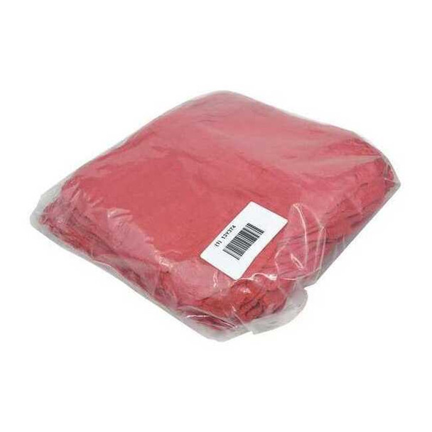 Manufacturer Varies New Red Shop Towels, Cotton, 12 in x 12 in, 100 PK 21825