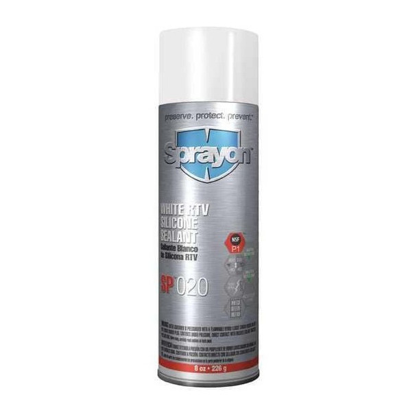 Sprayon Multipurpose Sealant, 8 oz, White, Temp Range 450 Degrees F S00020000