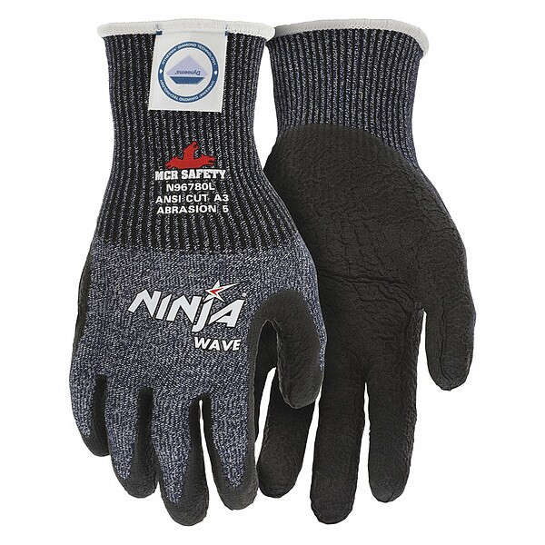 Cut Resistant Coated Gloves, Cut Level A3 ,Dipped ,Nitrile ,Smooth ,M 1 PR