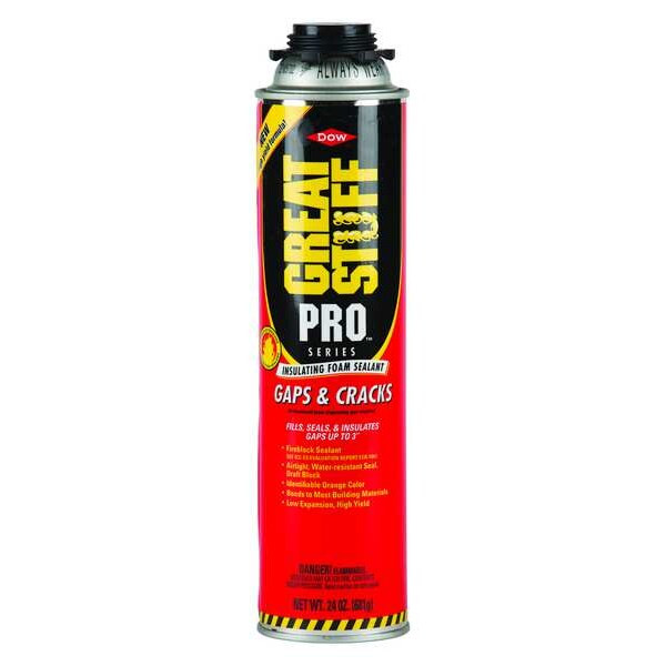 Spray Foam Sealant, 24 oz, Aerosol Can, Orange, Polyurethane Base