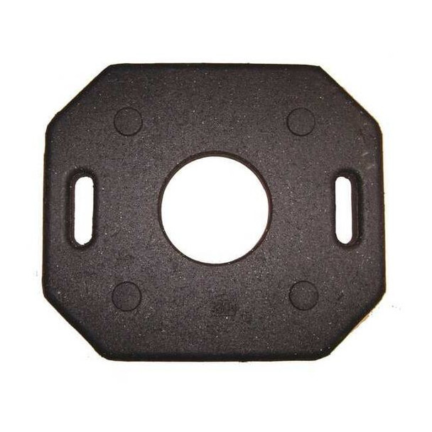 Trim Line Base, Rubber, 2 in Height, 30 in Length, 30 lb, Black