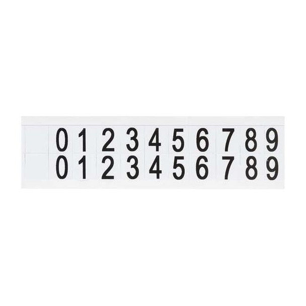 Brady NumberLabelSet,Vinyl,3/4inH,5/8inW,PK25 9712-# KIT