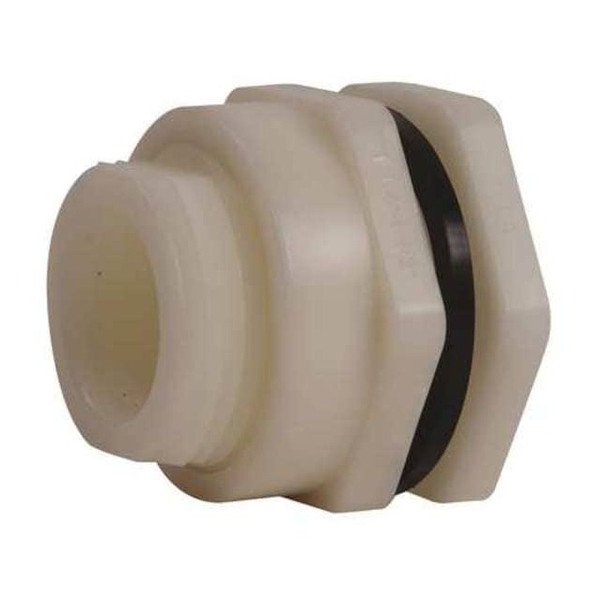 Hayward Flow Control Bulkhead Fitting, 1", PP/FPM, FPT x FPT BFAS3010TFS