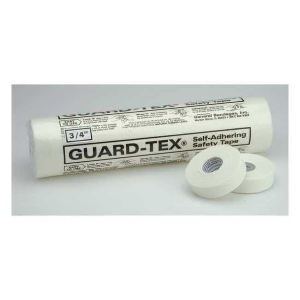 Guard-Tex Safety Tape, White, 3/4 x 30 yd. L, PK16 41008-34