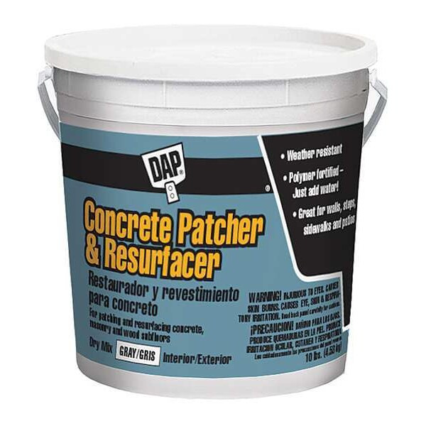 Dap Concrete Repair Compound, Pail, Gray, Concrete Patcher & Resurfacer 10468
