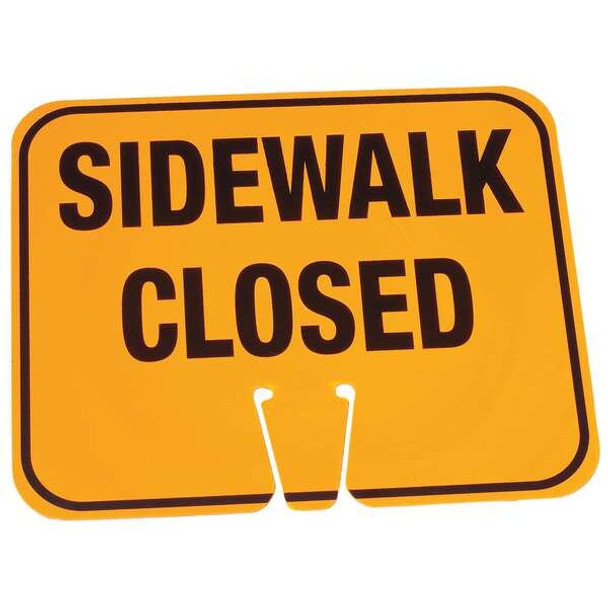 Traffic Cone Sign, 10 3/8 in H, 12 3/4 in W, 03-550-SC