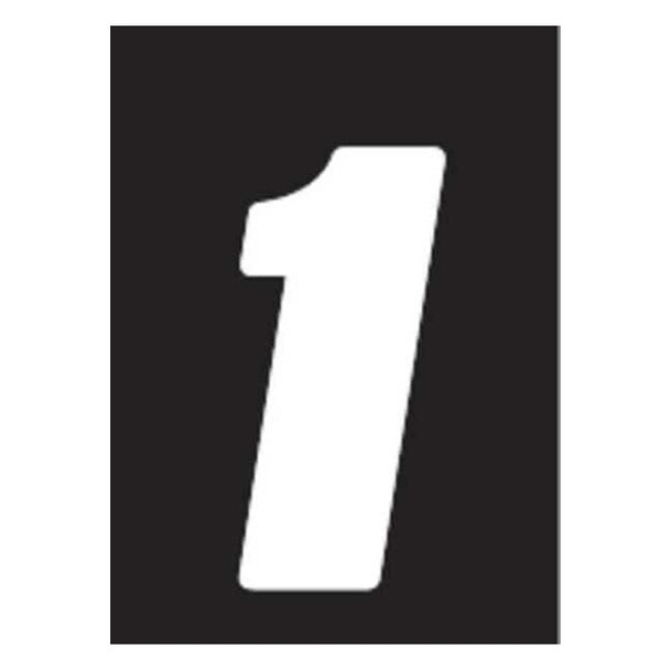 Hardline Products Number Label, Vinyl, 7 in H, 5 in W, PK3 DB73W-1