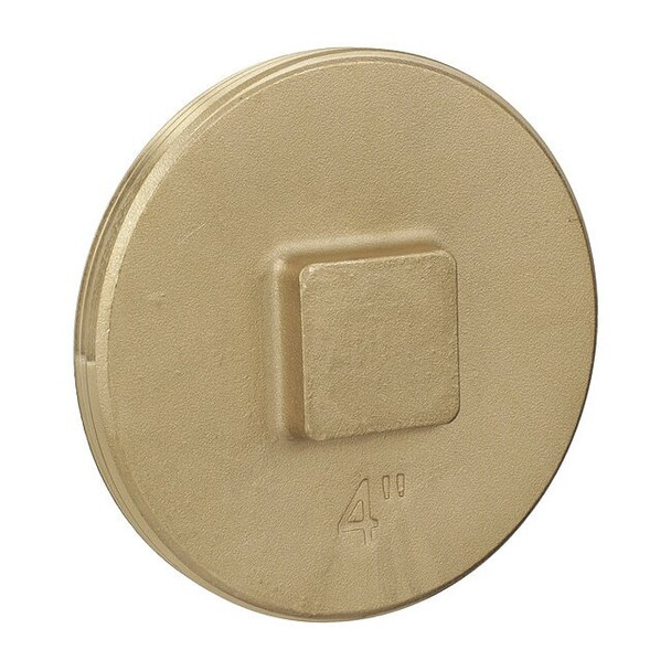 Oatey Plug, Brass, Threaded 4 in 42374