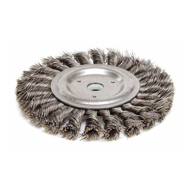 Weiler Twist Wire Wheel Wire Brush, Arbor, 6" 96022