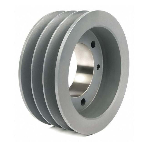 1/2 in to 1-15/16 in Quick Detachable Bushed Bore 3 Groove V-Belt Pulley 5 in OD