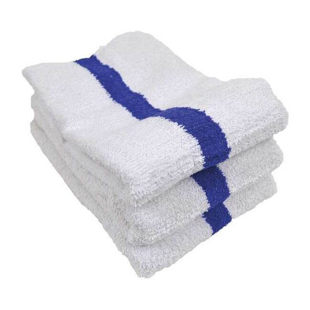 R & R Textile Pool Towel,22x44 In.,Striped,PK12 62270