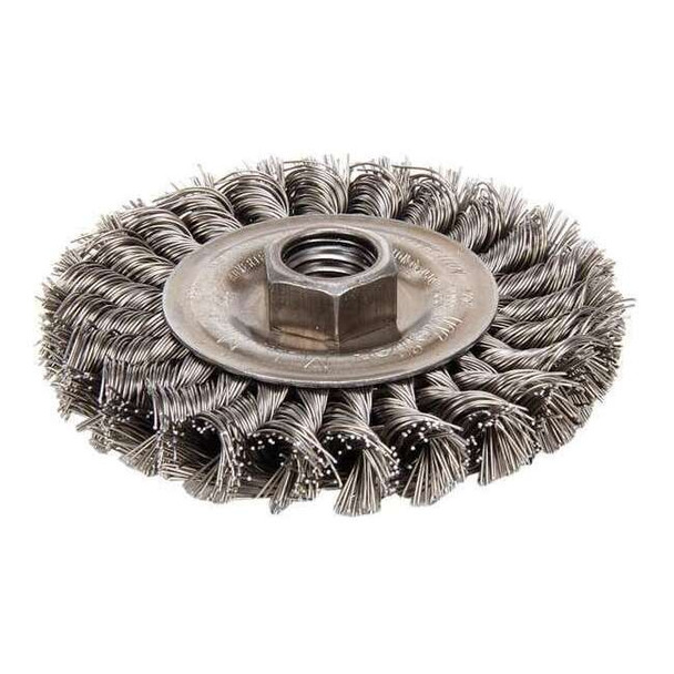 Weiler Twist Wire Wheel Wire Brush, Threaded Arbor 94253